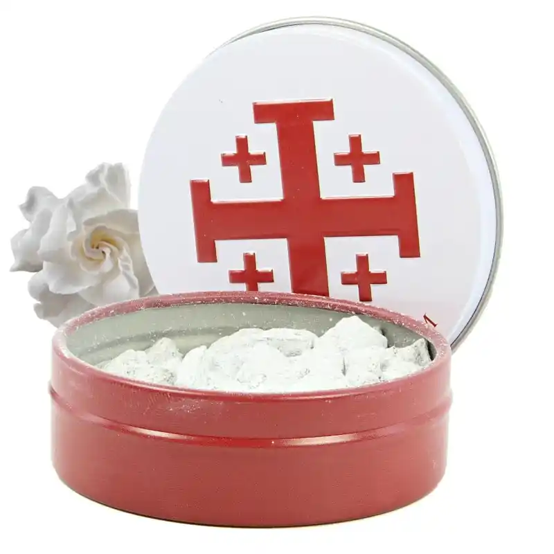 Encens religieux fragrance Gardenia 30g en grains avec boîte métallique