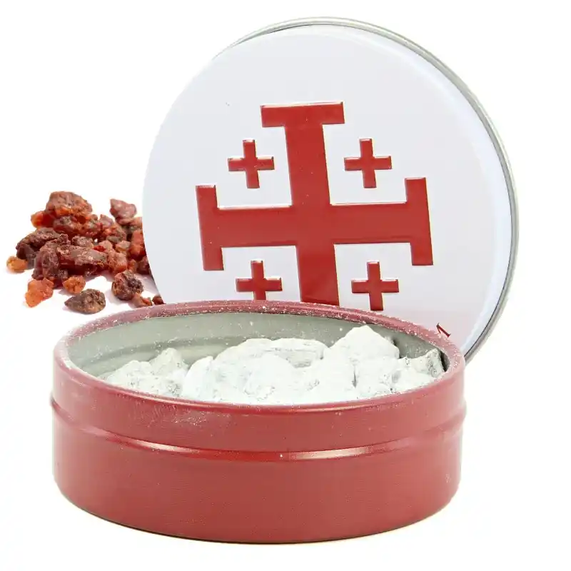 Encens religieux fragrance Myrrhe 30g en grains avec boîte métallique