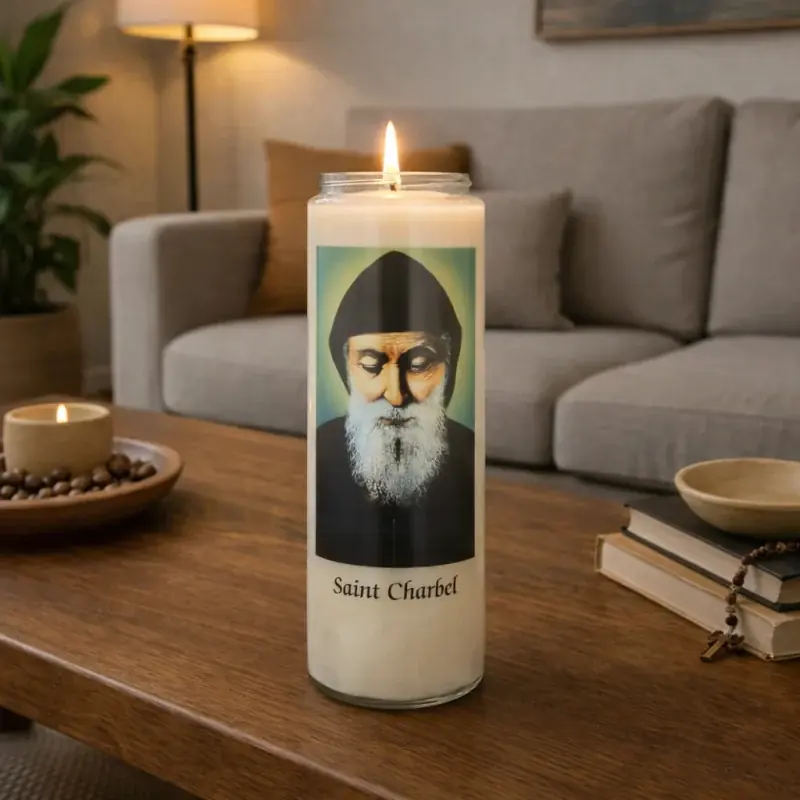 Bougie de neuvaine Saint Charbel