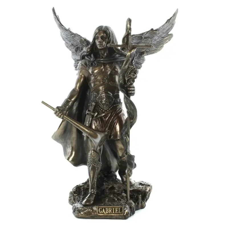 Statue de Saint Gabriel en bronze 24cm