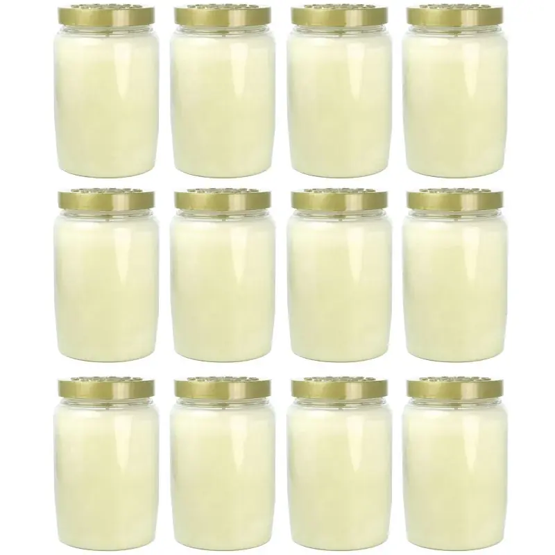 Lot de 12 Bougies de dévotion 3 jours Blanche