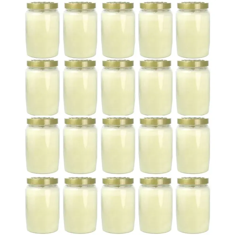 Lot de 20 Bougies de dévotion 3 jours Blanche