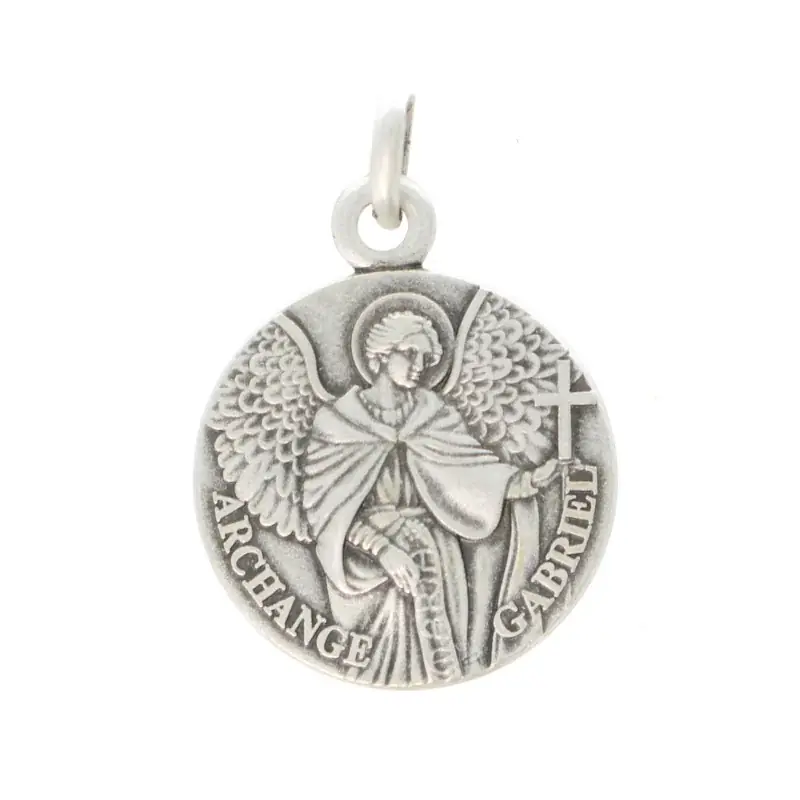 Médaille de Saint Gabriel en Argent de 16mm avec Gravure Personnalisée