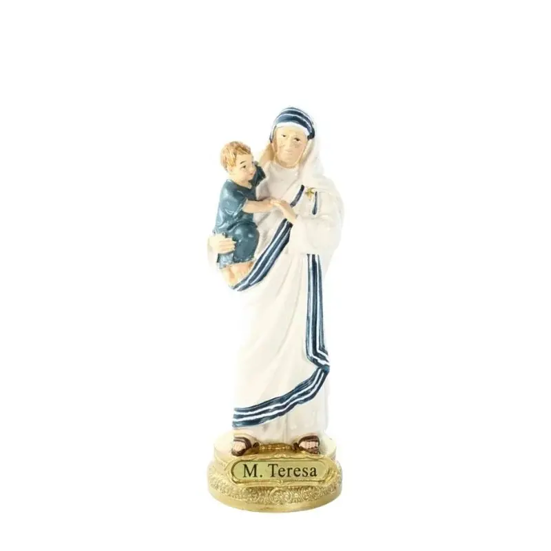 Statue de Mère Teresa de 14cm en résine colorée