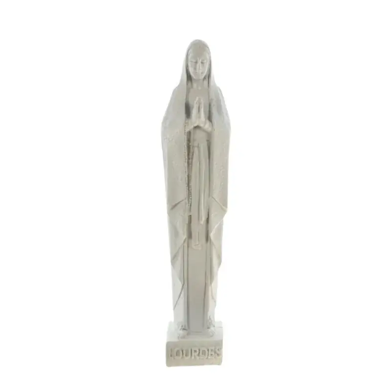 Statue de la Vierge de Lourdes en résine blanche de 20cm