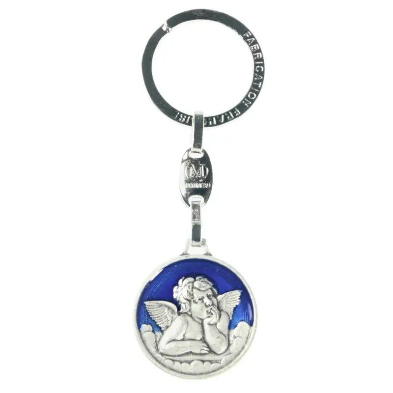 Porte clé Ange Gardien et Apparition de Lourdes 30mm