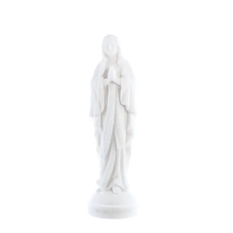 Statue de Notre-Dame De Lourdes de 23cm en albâtre