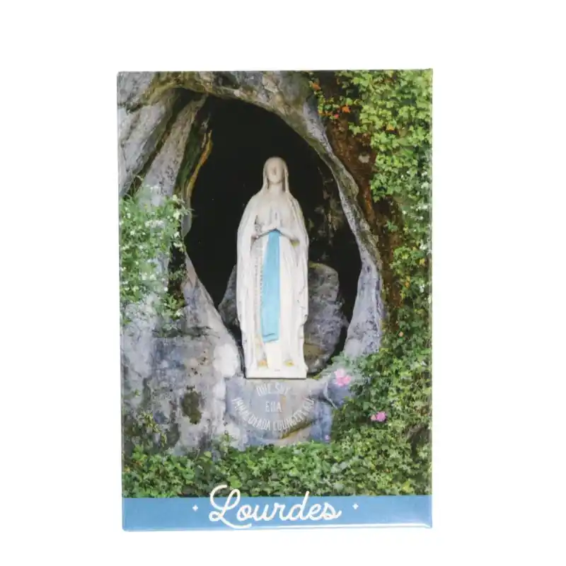 Magnet de la Vierge sur le rocher de la Grotte de Lourdes