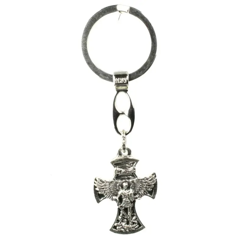 Porte-clé de Saint Michel en forme de croix