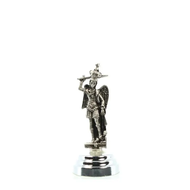 Statue de Saint Michel en métal avec un Socle Aimanté de 6cm