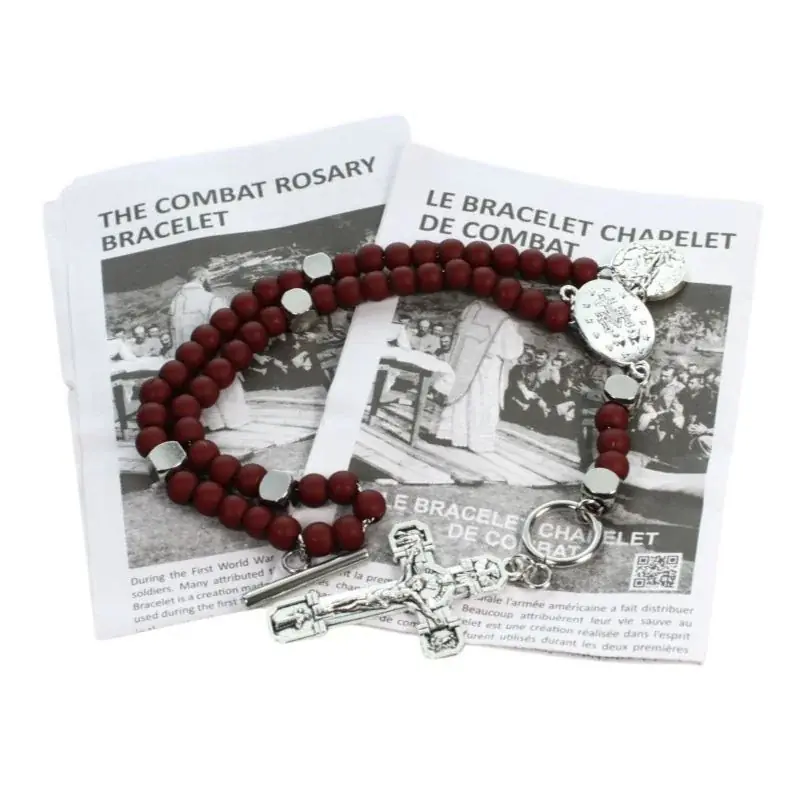 Bracelet de combat de Saint Michel avec livret Français et Anglais