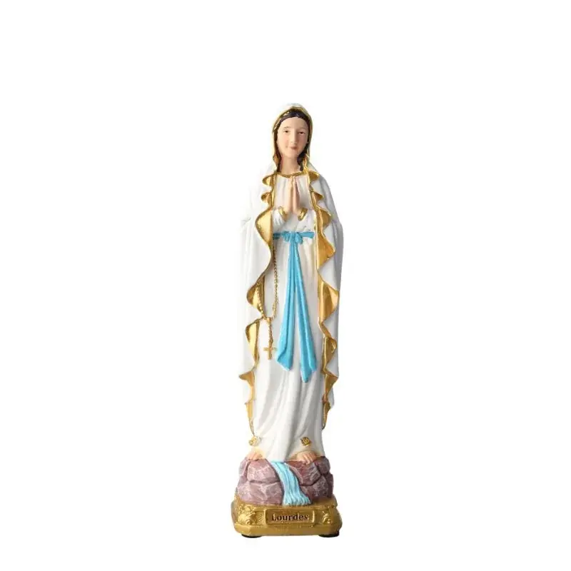 Statue Notre Dame de Lourdes Blanche de 15cm en résine