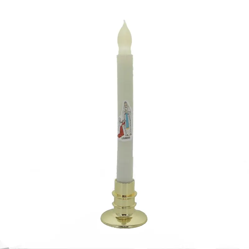 Bougeoir LED de l'Apparition de Lourdes 21 cm