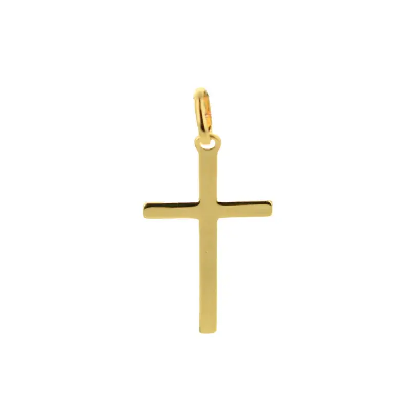 Pendentif Croix Plaqué Or 30mm