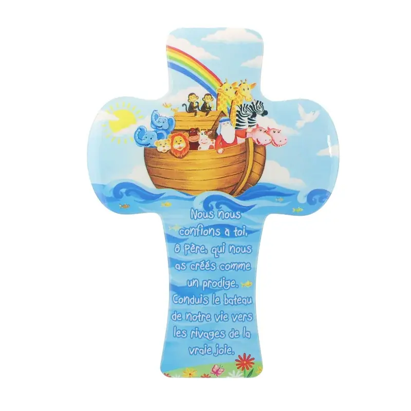 Croix de l'Arche de Noé pour Enfant à suspendre