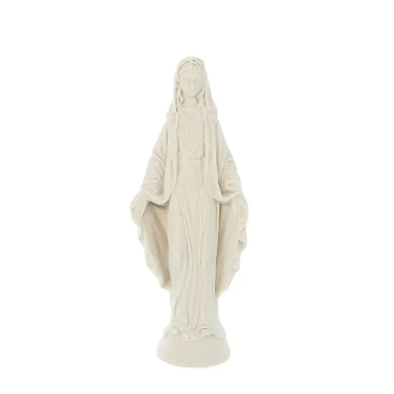 Statue de la Vierge Miraculeuse pour l'extérieur ton pierre 22cm en résine