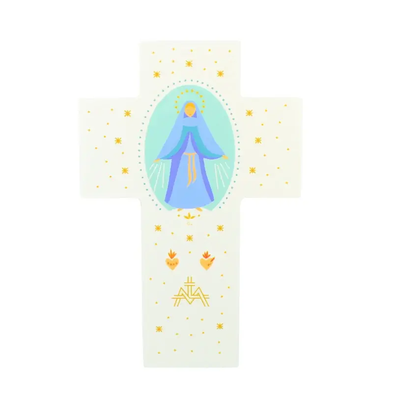 Croix pour enfant de la vierge Miraculeuse de 15cm