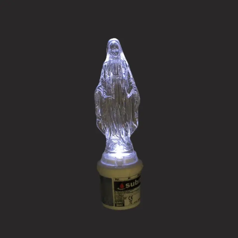 Bougie Led Vierge Miraculeuse et Sticker Apparition de Lourdes