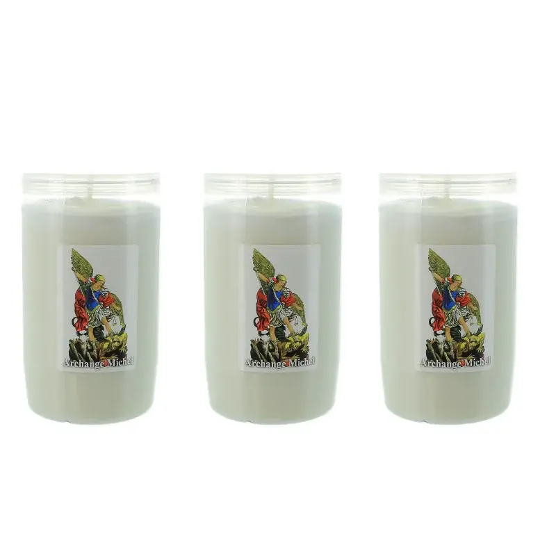 Lot de 3 bougies de dévotion 3 jours Saint Michel