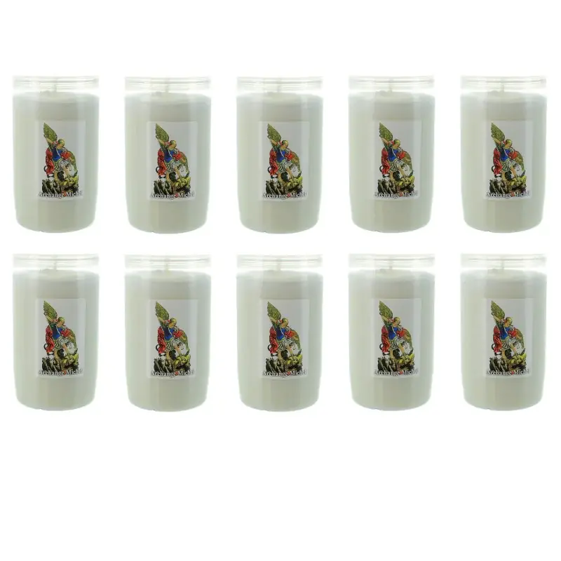 Lot de 10 bougies de dévotion 3 jours Saint Michel