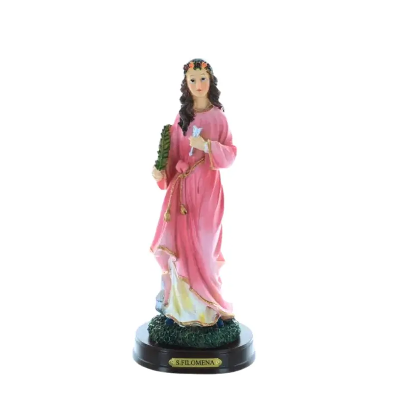 Statue de Sainte Philomène 24cm en résine