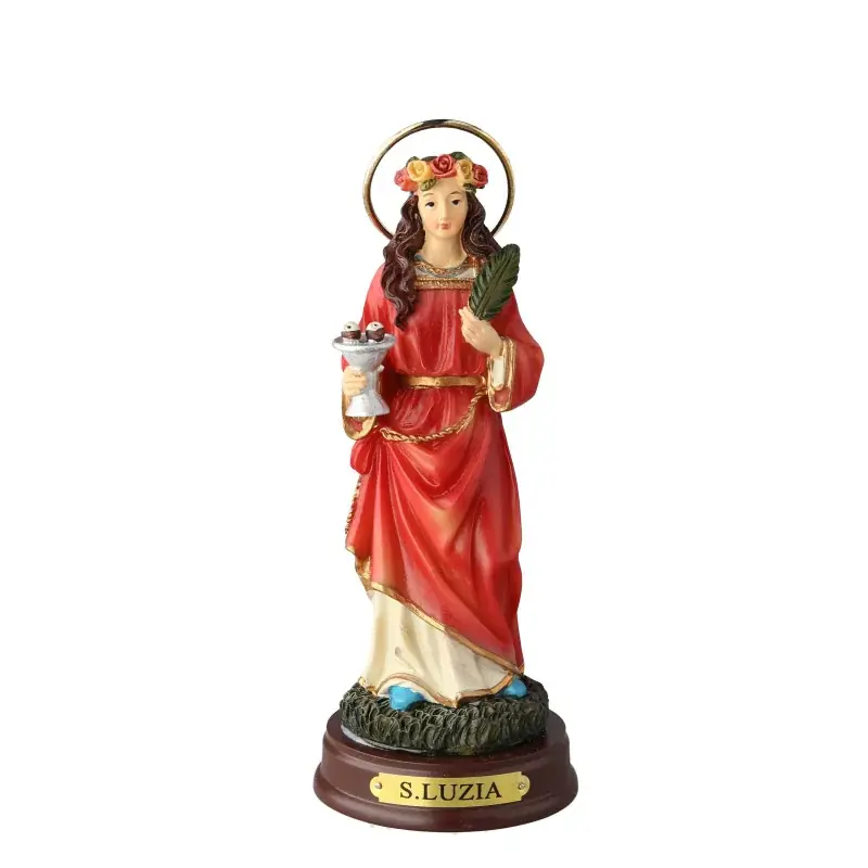Statue de Sainte Lucie de 15cm en résine