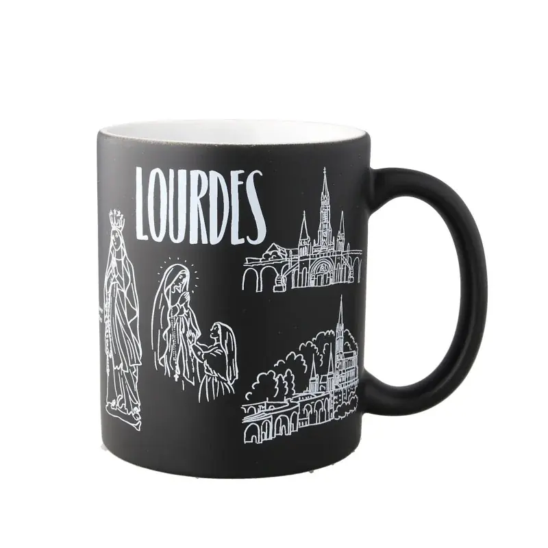 Mug de Lourdes noir mat