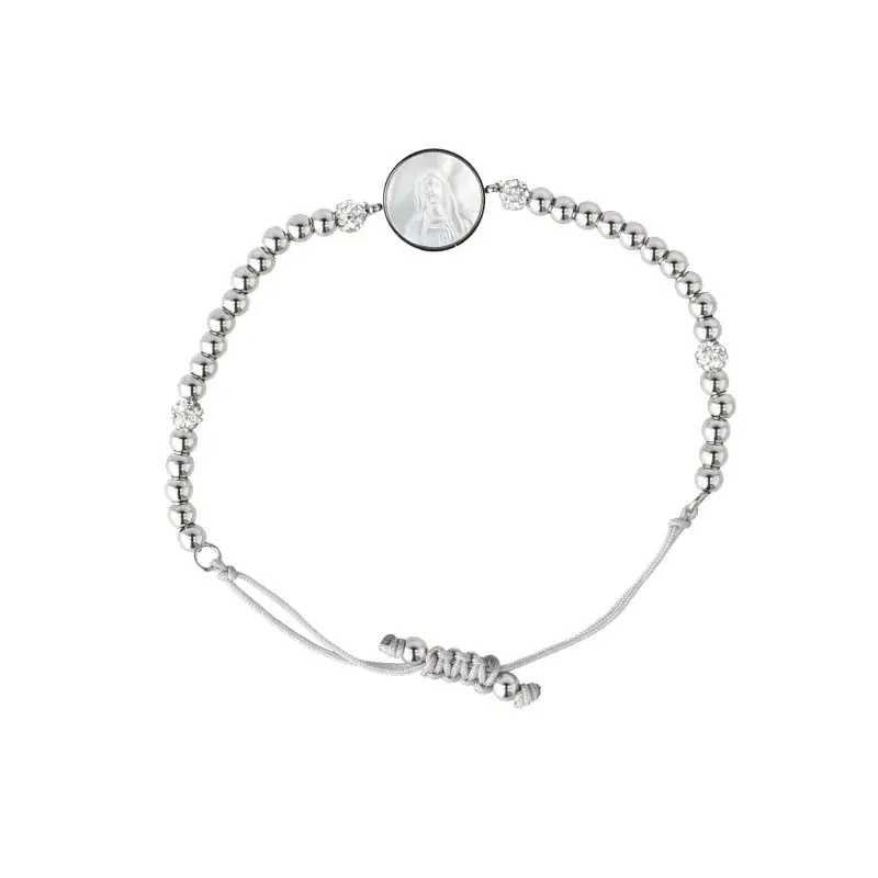 Bracelet avec médaille de la Vierge Marie en nacre