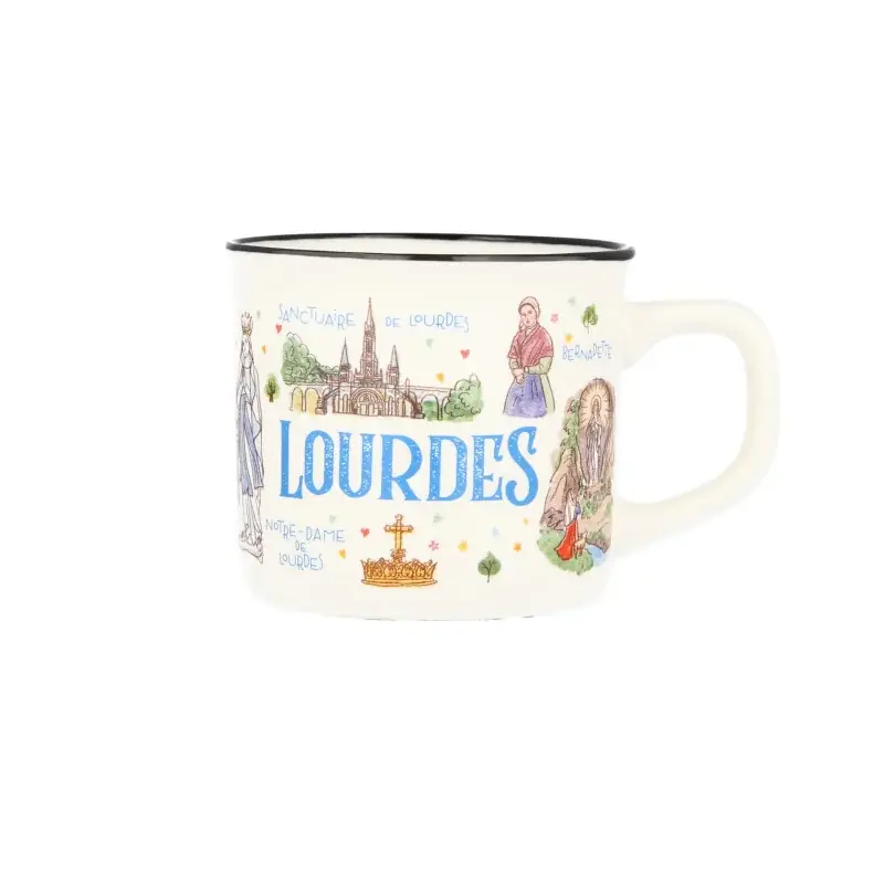 Tasse avec dessins Souvenir de Lourdes