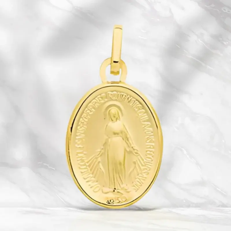 Médaille de la Vierge Miraculeuse en Or 9 Carats