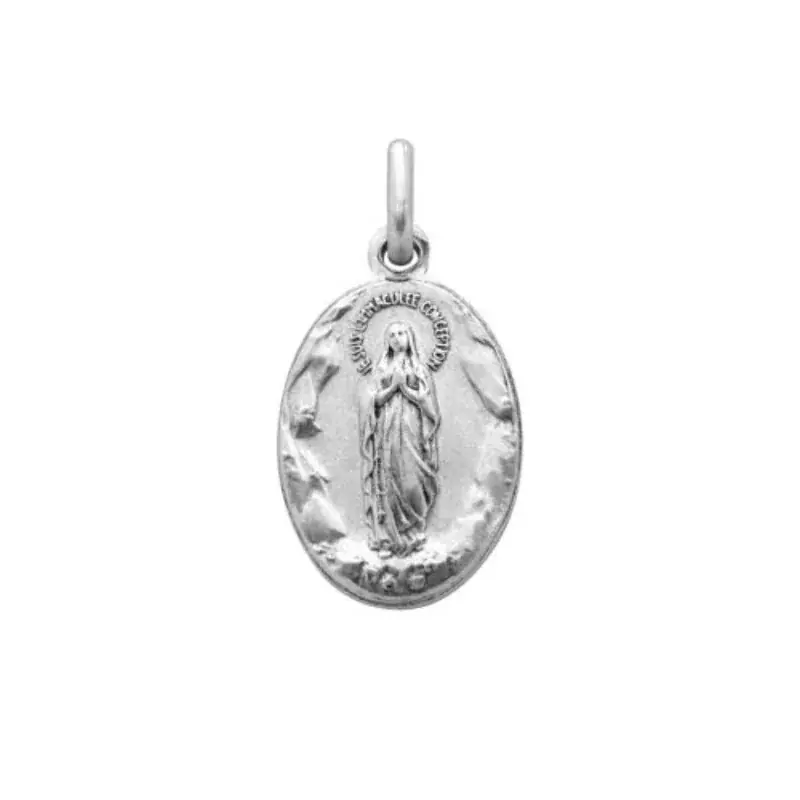 Médaille de l'Apparition et de Notre Dame de Lourdes en métal 19mm