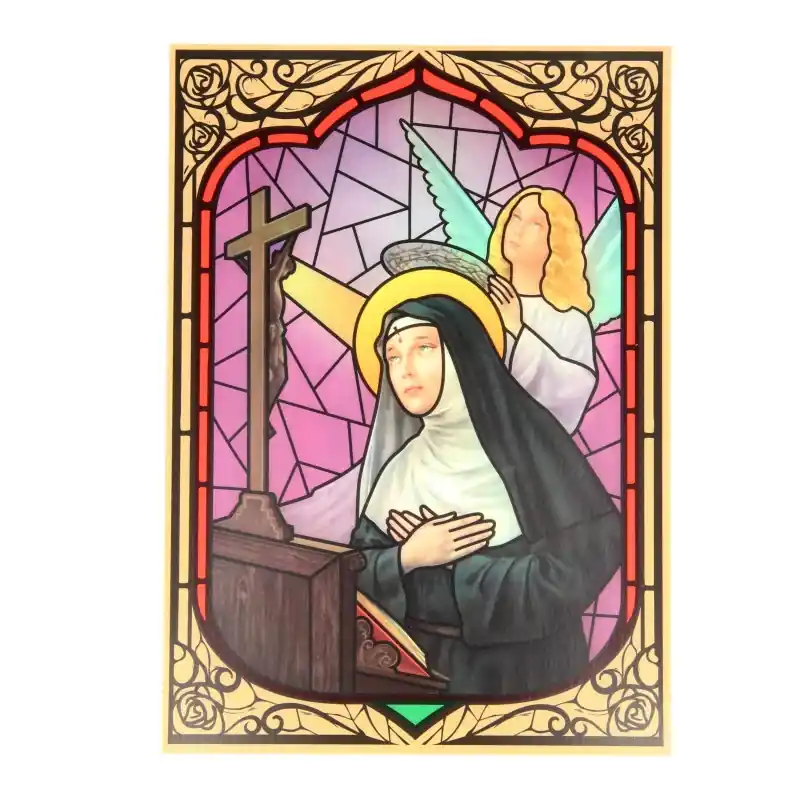 Vitrophanie Sainte Rita statique pour vitre