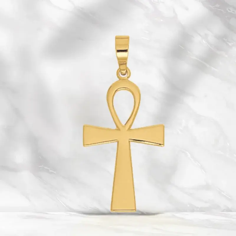 Pendentif Croix de Vie Egyptienne en Or 18 Carats