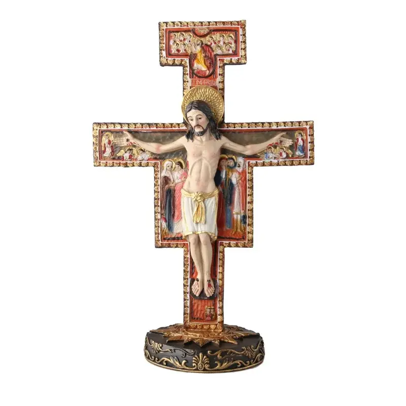 Croix de Saint Damien sur pied de 27 cm