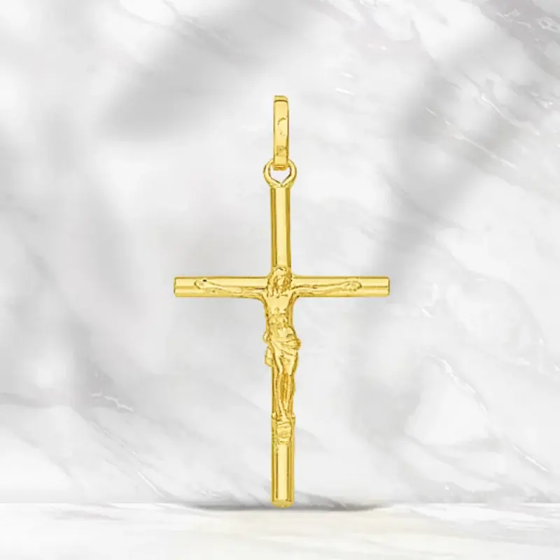 Croix avec Christ en Or 9 carats