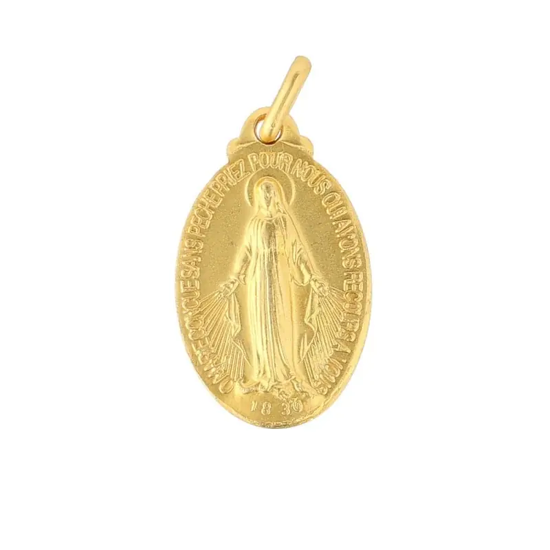 Médaille de la Vierge Miraculeuse en laiton doré