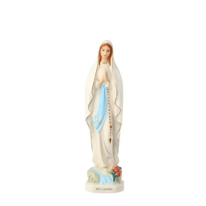 Statue Notre Dame de Lourdes en porcelaine 13cm