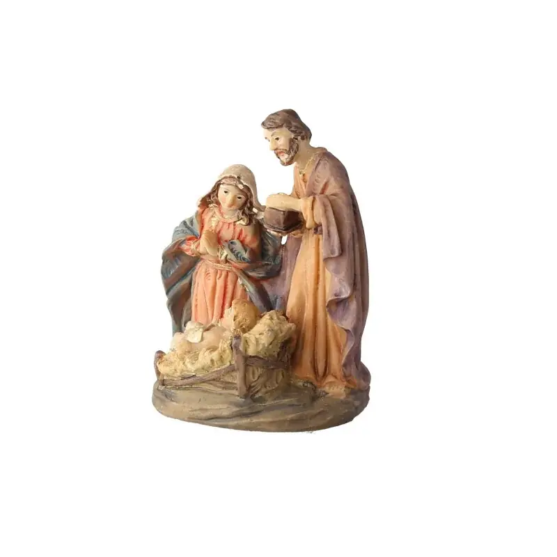 Crèche de la Sainte Famille en résine 5cm