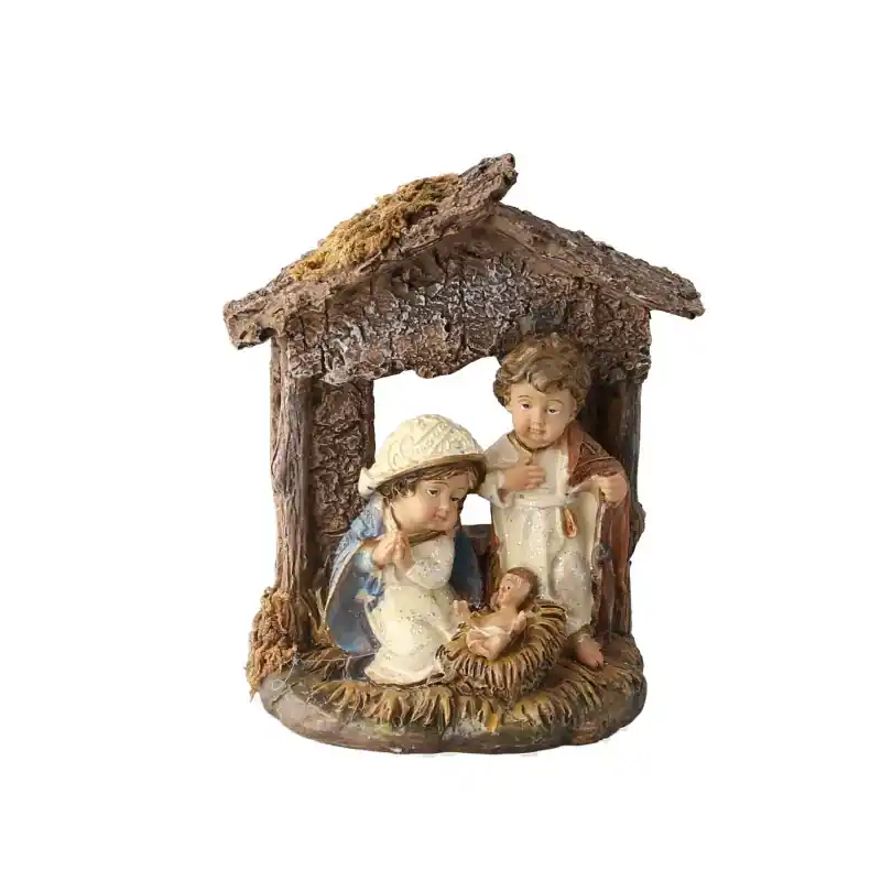 Crèche de La Nativité en résine 10cm