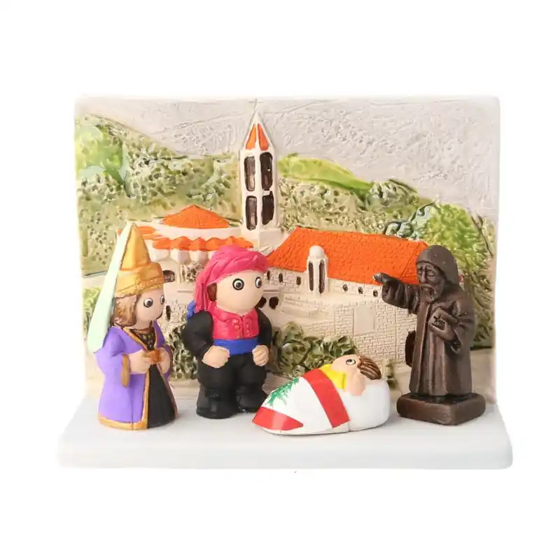 Crèche du Liban en céramique 8x7cm