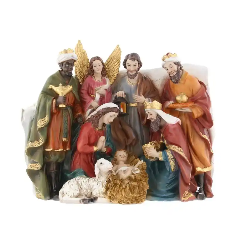 Crèche ensemble de 23cm en résine