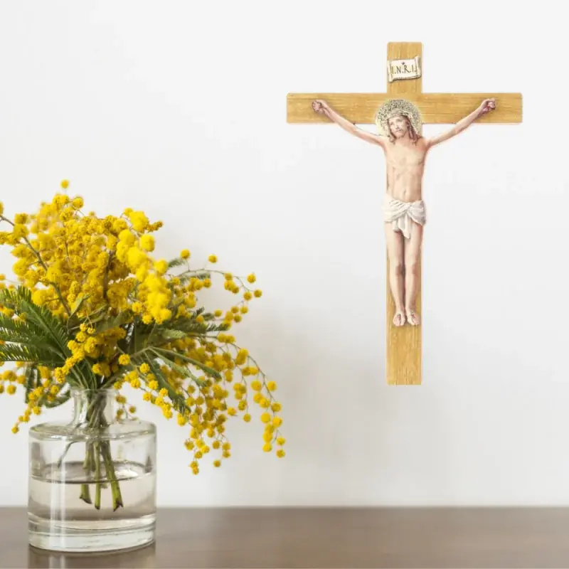 Crucifix Christ réaliste 12cm