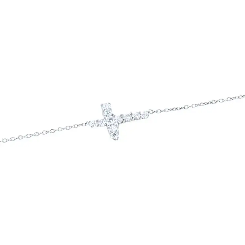 Parure en argent avec une Croix Strass