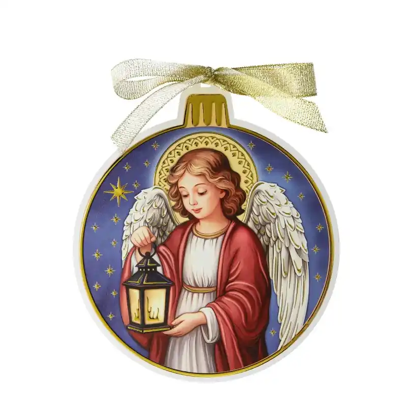 Décoration ronde de Noël Ange 13cm