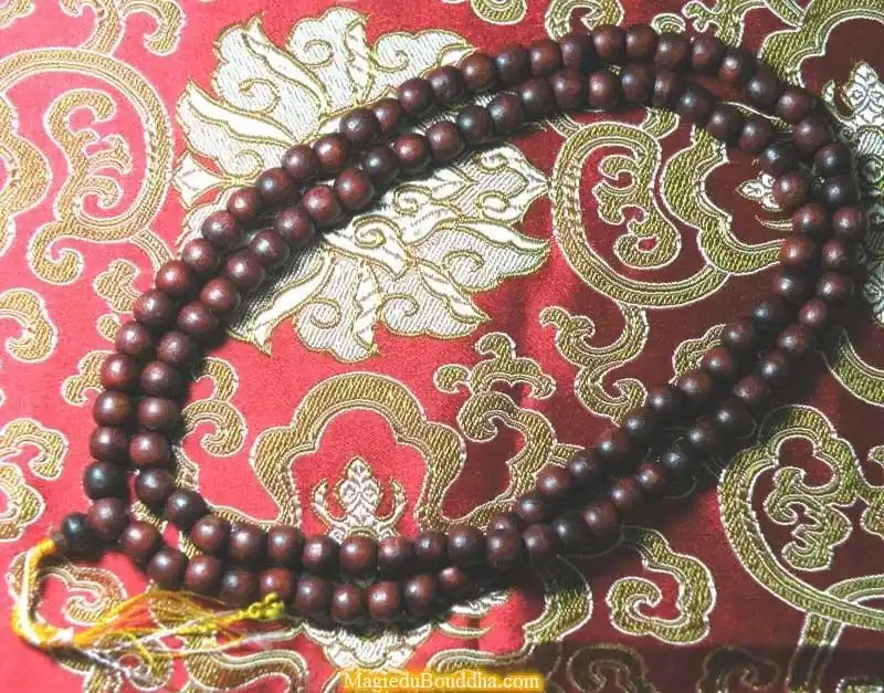 Tibetan Buddhist Mala Wooden Prayer Beads - Assorted Colors.