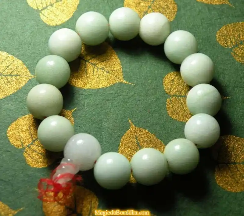 Burmese jade wrist mala.