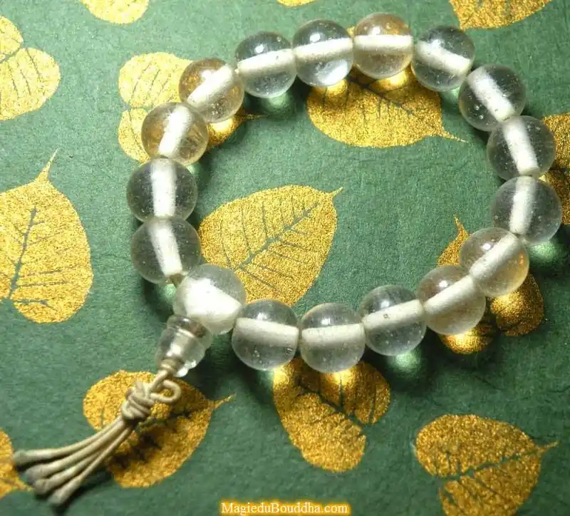 Glass wrist mala - origin: TIBET.