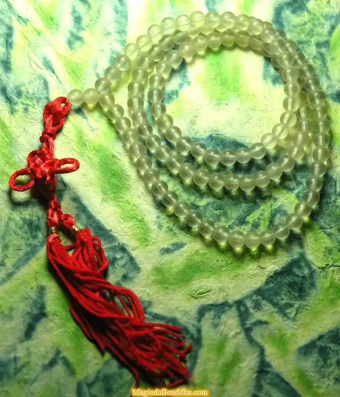 Chinese Mala in frosted glass beads.