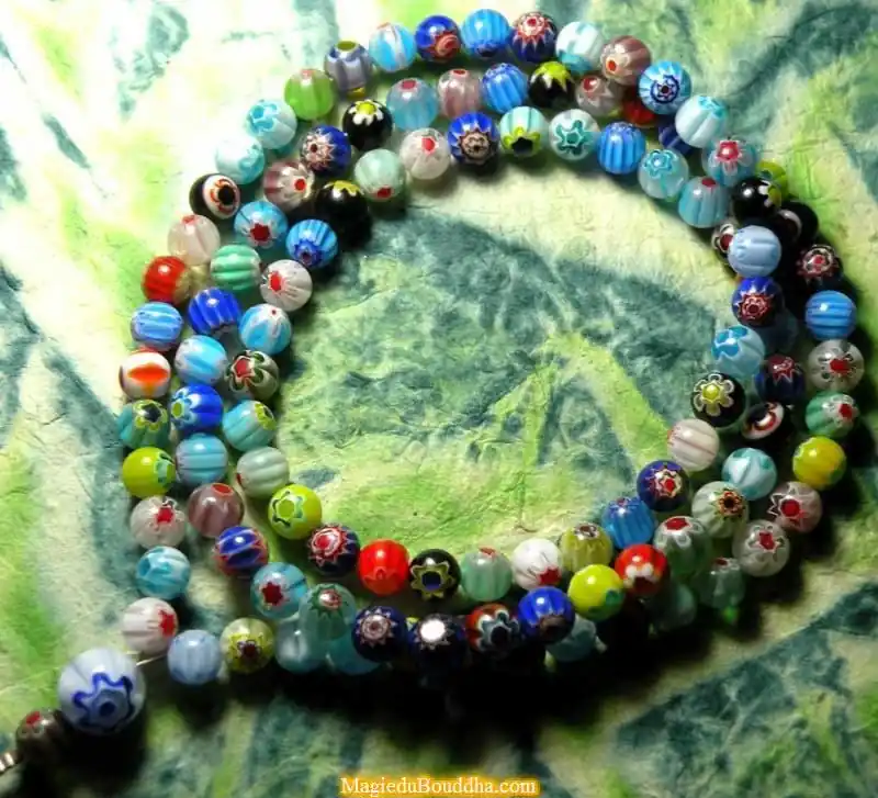Tibetan Mala in "Murano style" glass bead.