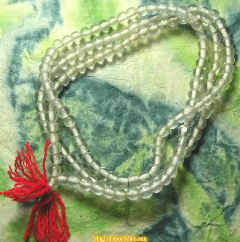 Miniature Tibetan Mala made of glass beads.